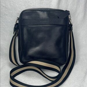 Coach Navy Leather Messenger Bag